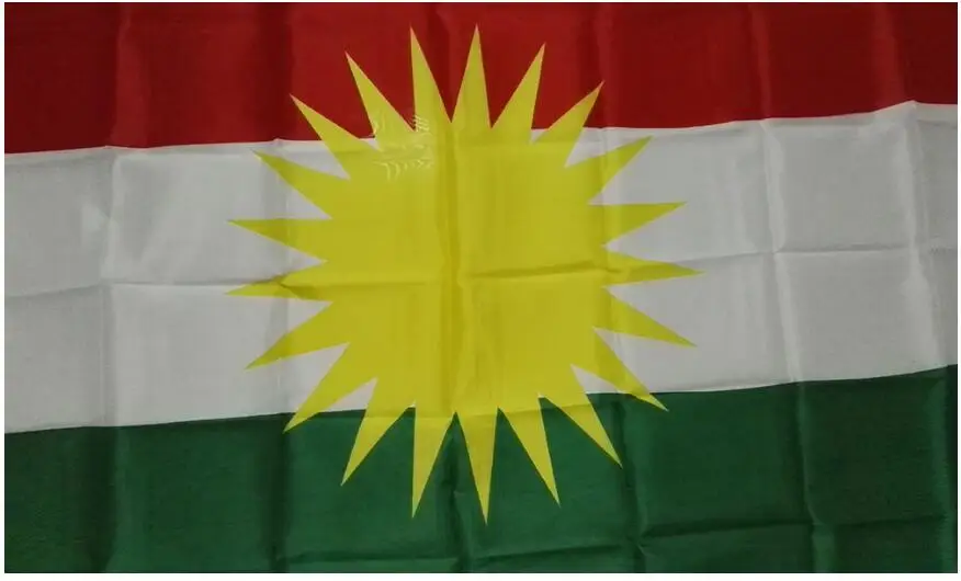 Курдский флаг 90*150 см Курдистан курдский полиэстеровый висячий флаг и Баннеры 2 стороны Печатный домашний флаг - Цвет: 90 by 150cm