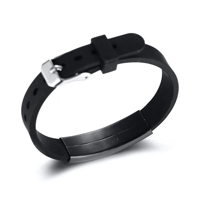 Vnox Colorful Silicone Bracelets Boy Girl Size Adjustable Sports Wrist Jewelry silicone bracelet