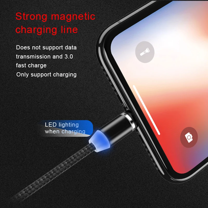 NOHON магнитные кабели для зарядки Micro usb type-C 8 Pin для iPhone 7 8 X samsung Android Универсальный зарядный кабель для телефона 1 м