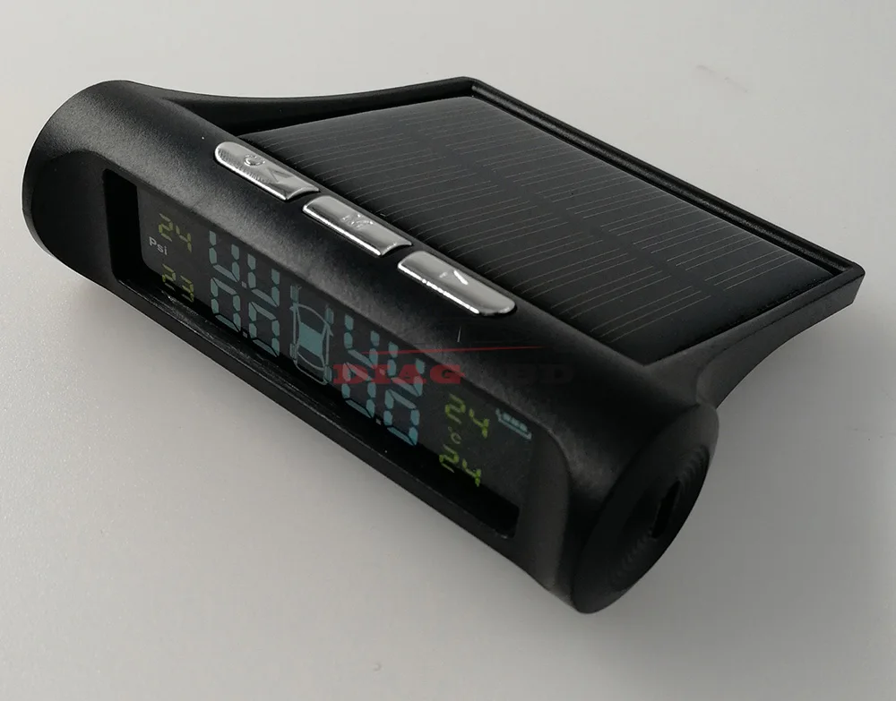 Солнечный мощность USB TPMS автомобильных шин давление мониторинга системы ЖК