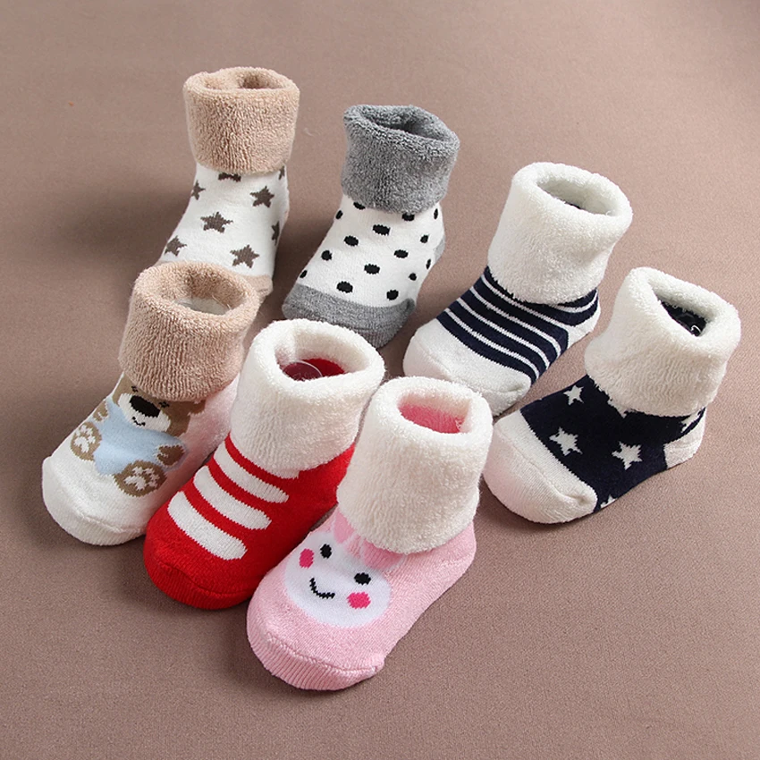 Thick Baby Terry Socks Winter Warm Newborn Cotton Boys Girls Cute