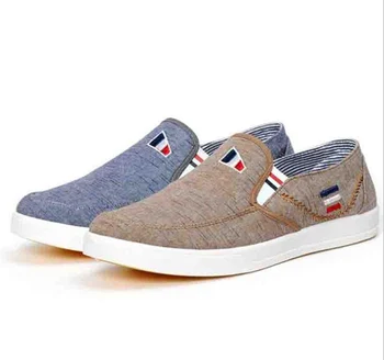

Deodorant Absorbing Canvas Shoes Men's Old Beijing Cloth Shoes New Flat Single Shoes Lazy light Slip-On Autumn Men's Shoes