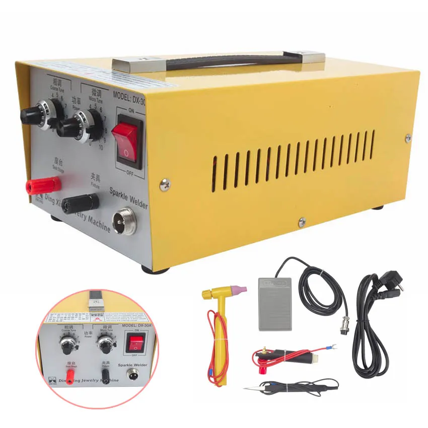 

DX-30A Golden Welding Laser Spot Welding Good Pulse Spot Welder 400W Jewelry Welding Machine Gold Silver Platinum 110V/220V,30A