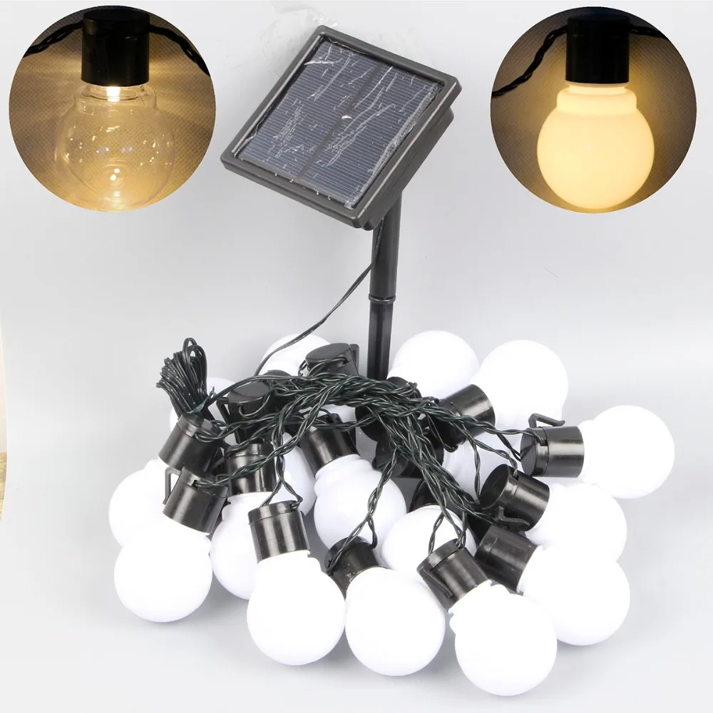 Aliexpress.com : Buy 8m 20 leds solar lamp led globe string light solar light fairy ball garland ...