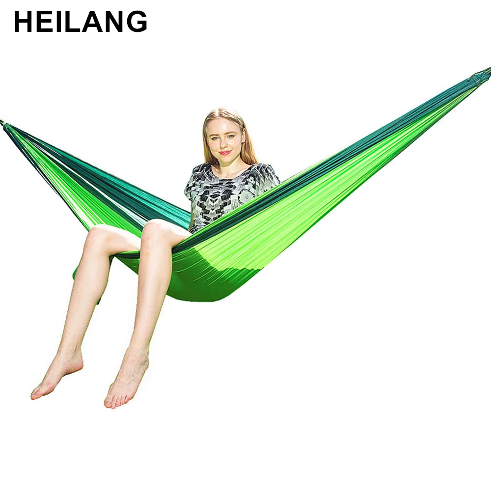 

270*140cm 2 People Portable Parachute Hammock Camping Survival Garden Hunting Leisure Hamac Travel Double Person Hamak