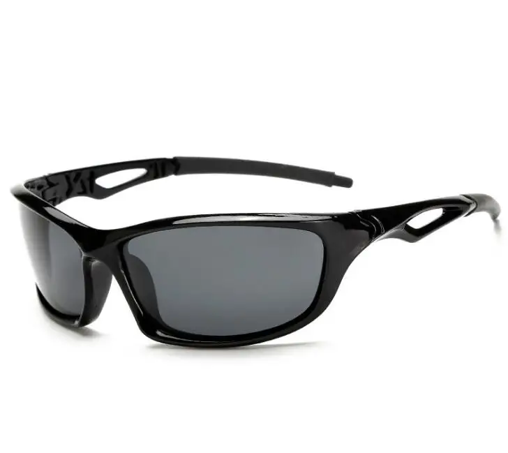 Брендовые дизайнерские мужские уличные поляризованные очки Новое поступление спортивные GogglePolarized солнцезащитные очки мужские очки высокого качества - Цвет линз: Black