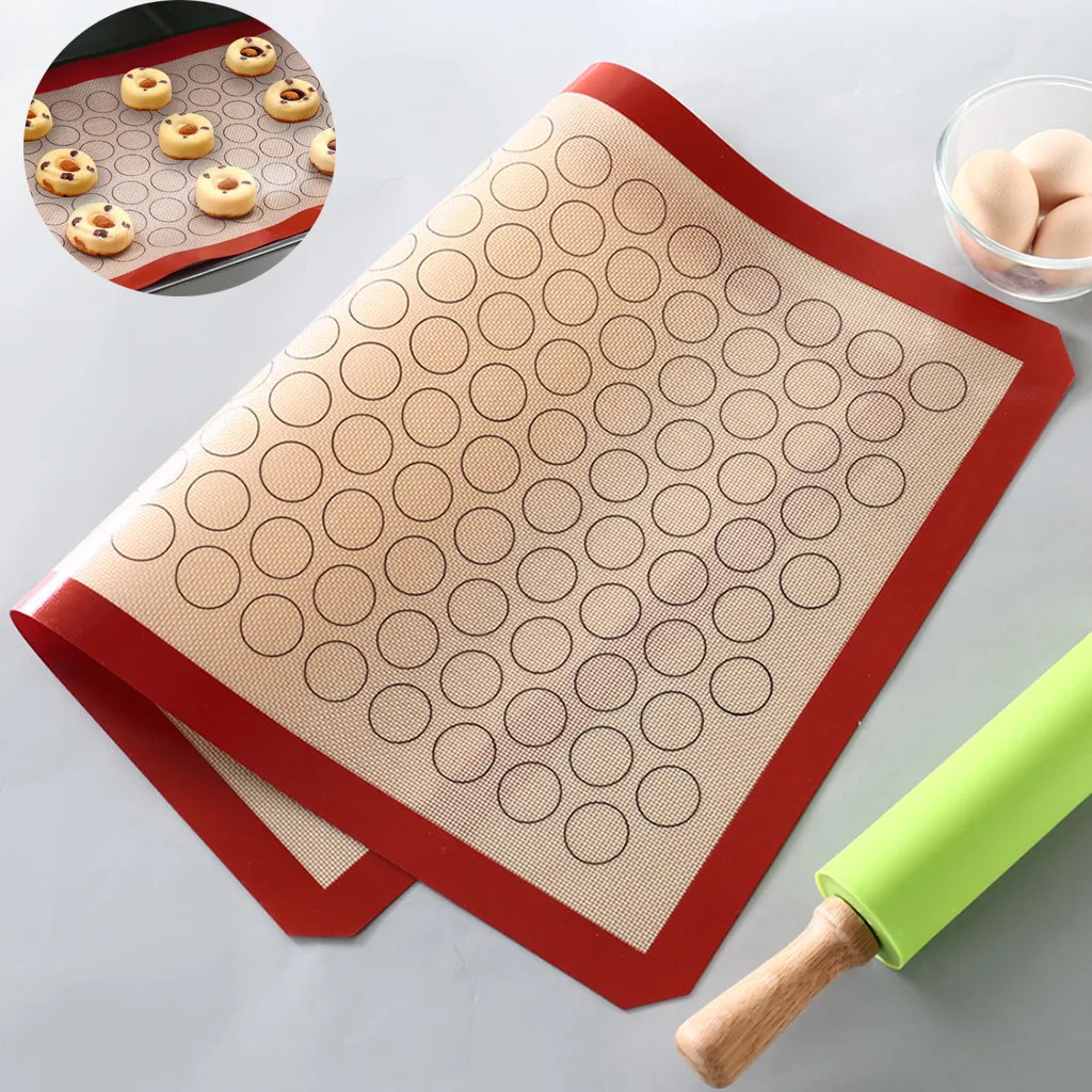 

Silicone Baking Mats Sheet Bakeware Oven Liner Pad Non Stick Cookie Tray Mat Sheet Pastry Baking Oilpaper Heat-Resistant Pad