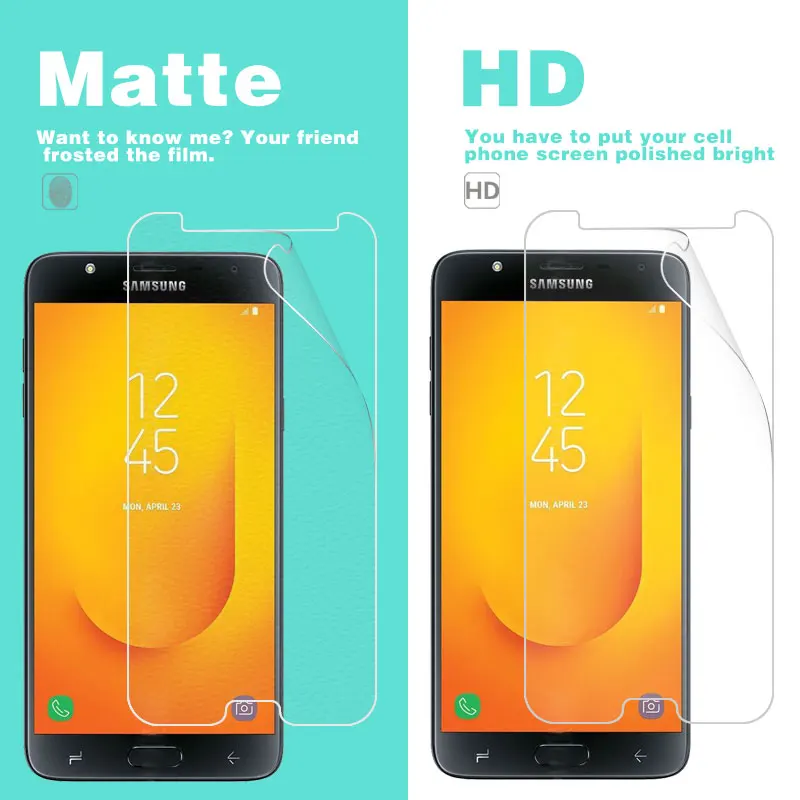 Антибликовая матовая пленка для Samsung Galaxy J7 Duo 2018 J720F HD прозрачная глянцевая экрана