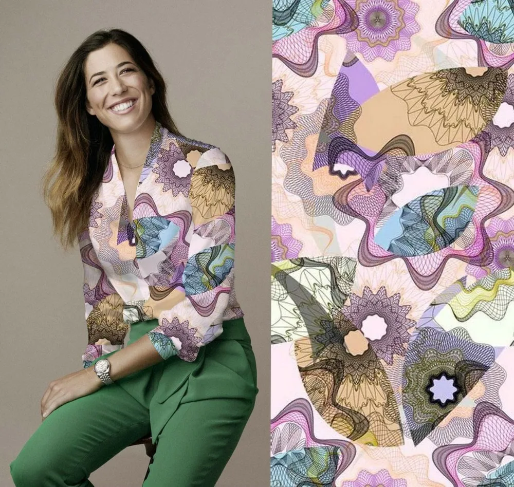 

Telas por metros silk fabric 19 moomin tissu au metre tecido dress cloth Stretch satin sewing textile japanese fabrics stoff