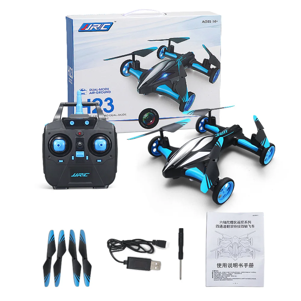 JJRC H23 2,4G 4CH 6 Axis Gyro RC Квадрокоптер с колесами Land/Sky 2 в 1 RC Дрон Мини вертолет в подарок