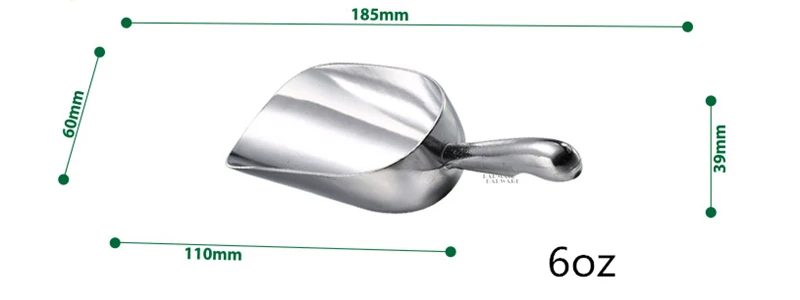 6 унций/24 унций/58 унций алюминиевый сплав совок для льда пищевой муки совок для конфет для бара коммерческий кухонный инструмент
