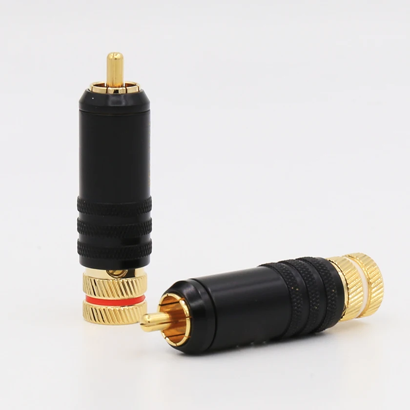 

4Pieces Hifi WBT-0144 Gold Plated RCA Plug HIFI RCA Audio Plug Connector