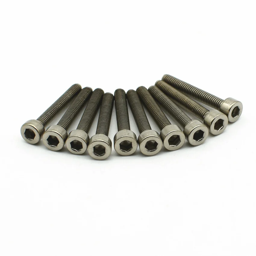

Titanium bolts M2 TA2 Pure Titanium Hexagon socket Column Head titanium screws Ti fasteners pack of 12 pieces