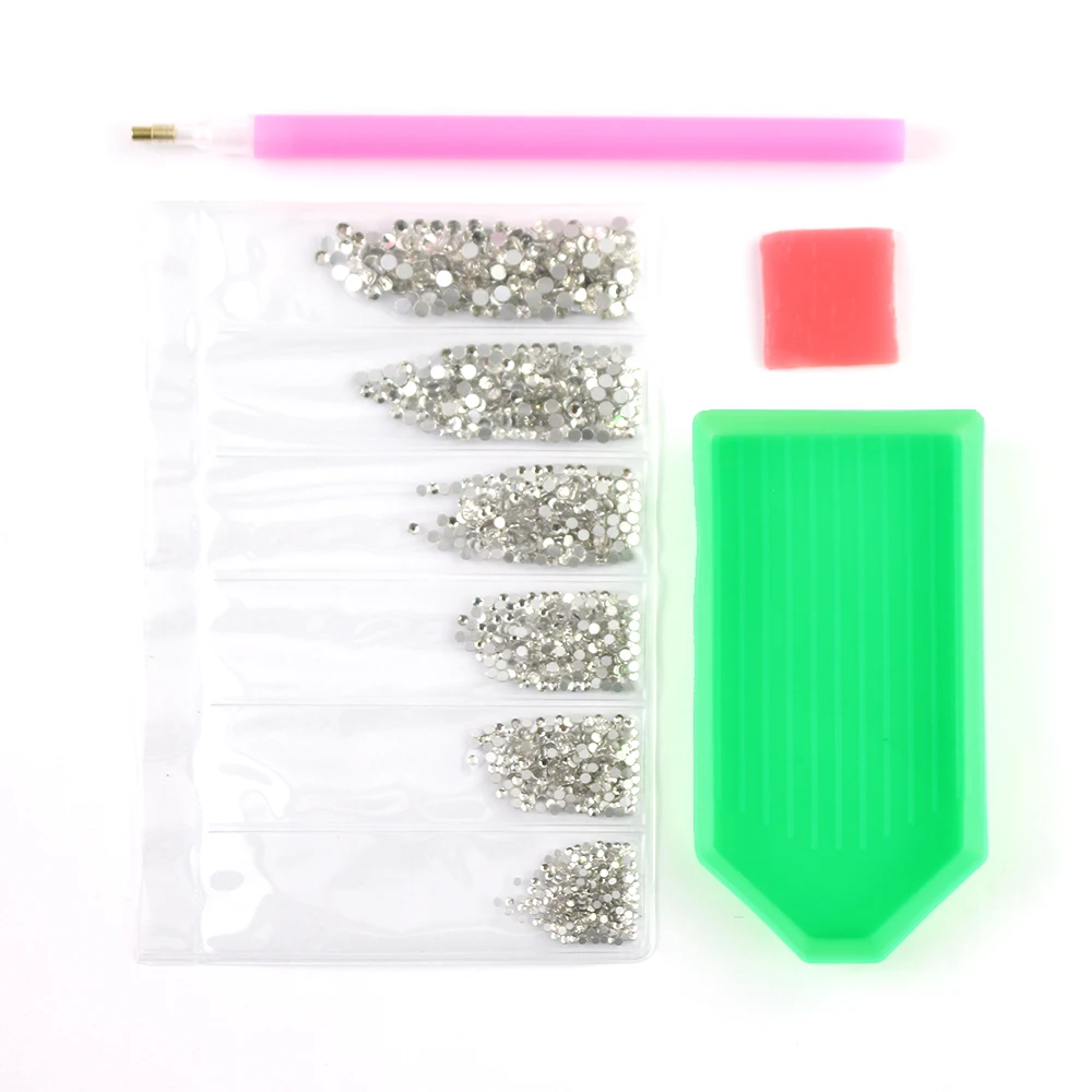 

Nail Rhinestones Flatback Mixed Sizes AB Glass Charms Set Shiny Nail Art Decoration Stones Manicure Accessories
