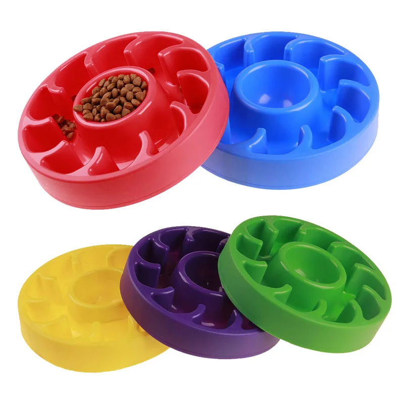 

Fun Slow Feeder Dog Food Bowls Water Bowl Pet Dog Bowl Healthy Slow Food Feeder Anti Choke travel bowl for Cat dog Food eeding