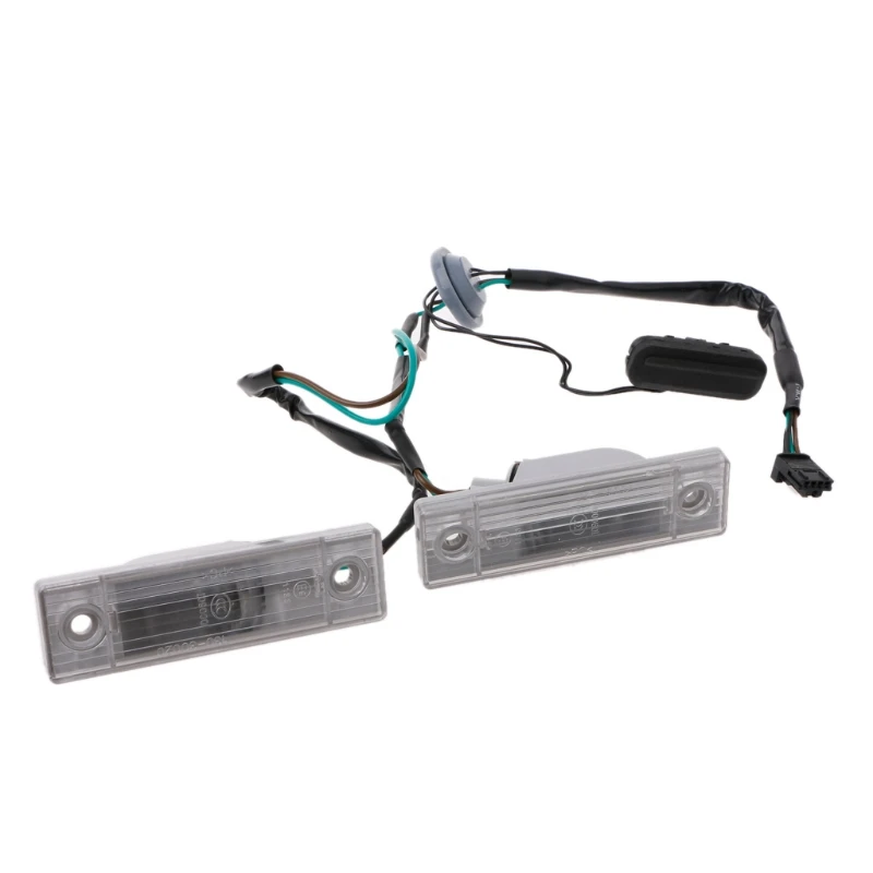 

1 Pair Rear Back License Plate Light With Trunk Switch Button For Cruze Chevrolet