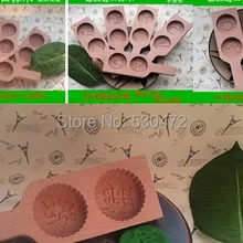 2 отверстия Мультяшные деревянные форма для выпечки китайских пирожных/печенье торт форма для вырубки кухонная утварь