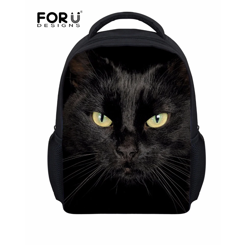 FORUDESIGNS Black 3D Cat Baby Shoulder School Bags Mochilas Infantil Kids Fashion School Book Backpacks Escolar Girl's Rucksack baby-bags-for-girl : image FORUDESIGNS Black 3D Cat Baby Shoulder School Bags Mochilas Infantil Kids Fashion School Book Backpacks Escolar Girl's Rucksack baby-bags-for-girl