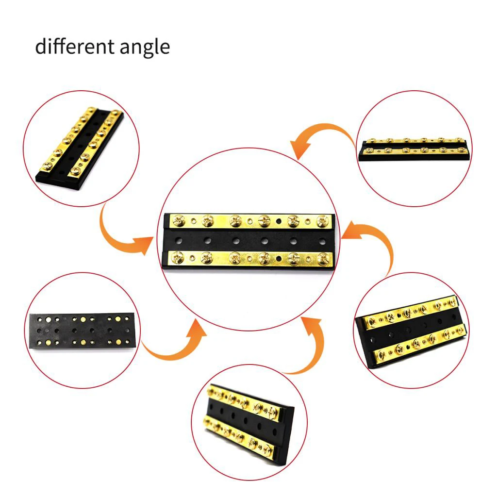 Лодка морской контурный клеммный блок латунный автобусный бар 60A DC 32 V для автомобиля