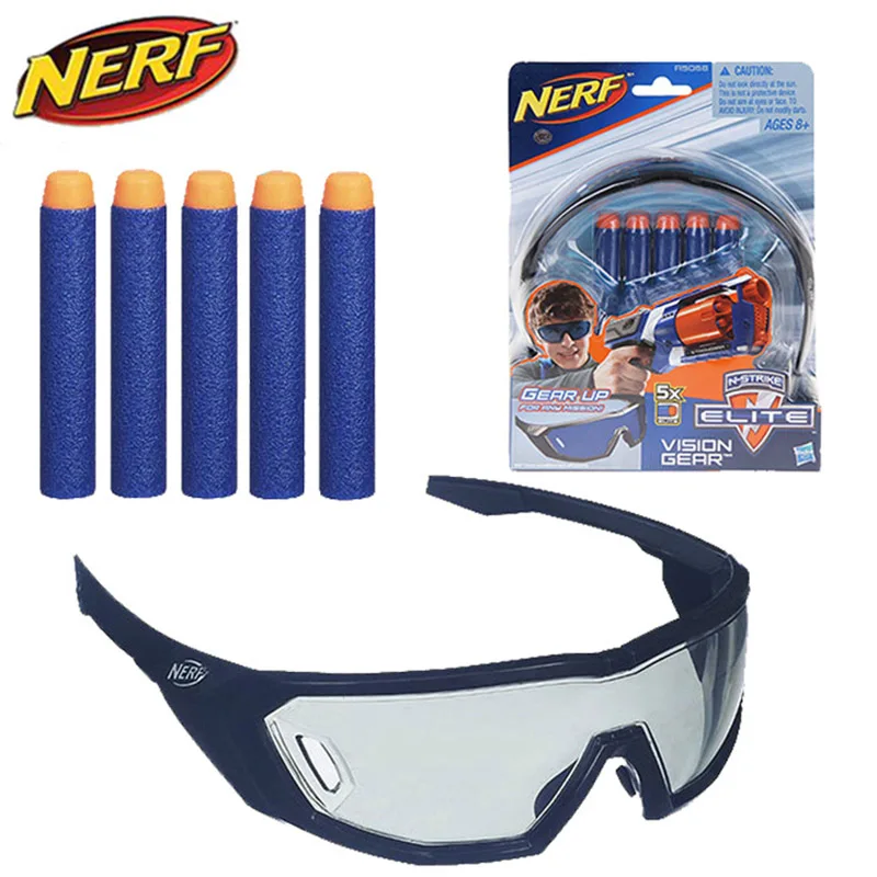 Оригинал Nerf игрушки 5 Reload мягкие пули и Googles видения Шестерни Nerf оружейные аксессуары для серии Elite подарок на день рождения для детей