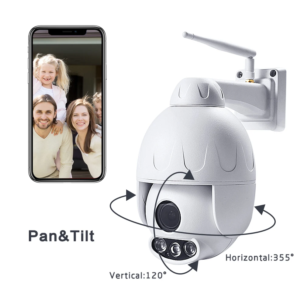 Graneywell Wifi Camera 1080P 2.0MP 5X Optical Zoom Wireless Security Camera Two-way Audio Smart P2P Waterproof Bullet IP Camera