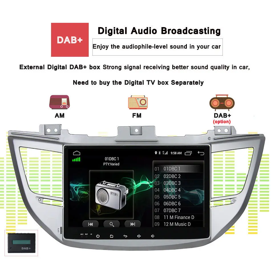 Best 2 din Android 9.0 car dvd gps radio stereo 2 din for Hyundai IX35 Tucson 2015 2016 17 2018 Car audio TV gps Sat Navi dvd Player 4