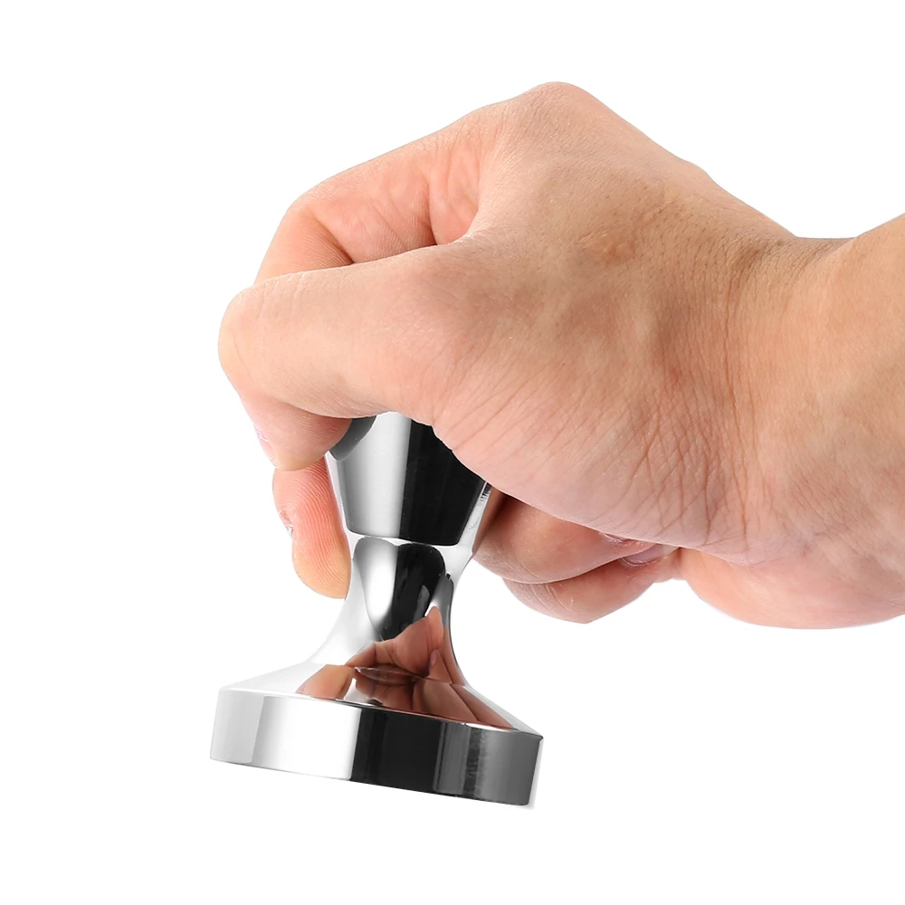 

51mm Stainless Steel Modern Espresso Coffee Tamper Machine DIY Coffee Bean Press Flat Base Hammer Labor-saving Coffee Press Tool