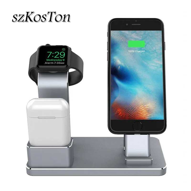 

Charging Dock Station For Apple Watch 38mm 42mm 40mm 44mm Charger Stand For Airpods iPad Air iPhone X XS XR 7 8 6s Plus