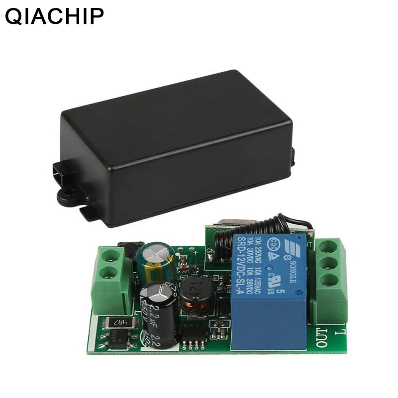 QIACHIP AC 250 V 110 V 220 V 1CH 433 Mhz универсальный Беспроводной удаленного Управление реле Модуль приемника для двери гаража ворота двигателя