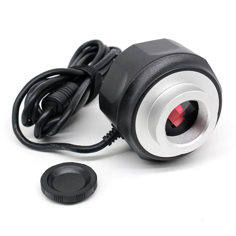 5MP USB Camera Digital Microscope Eyepiece CMOS Sensor for Image Capture Recording Viewing with Reduction C-mount Lens
