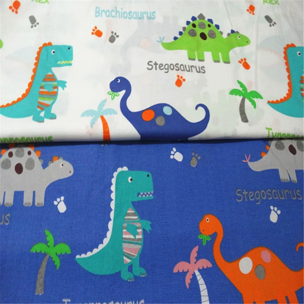 

Dinosaurs Cotton Fabric Patchwork Tissue Cloth Handmade DIY Quilting Sewing Baby&Children Sheets Dress Material 2Pcs/Lot