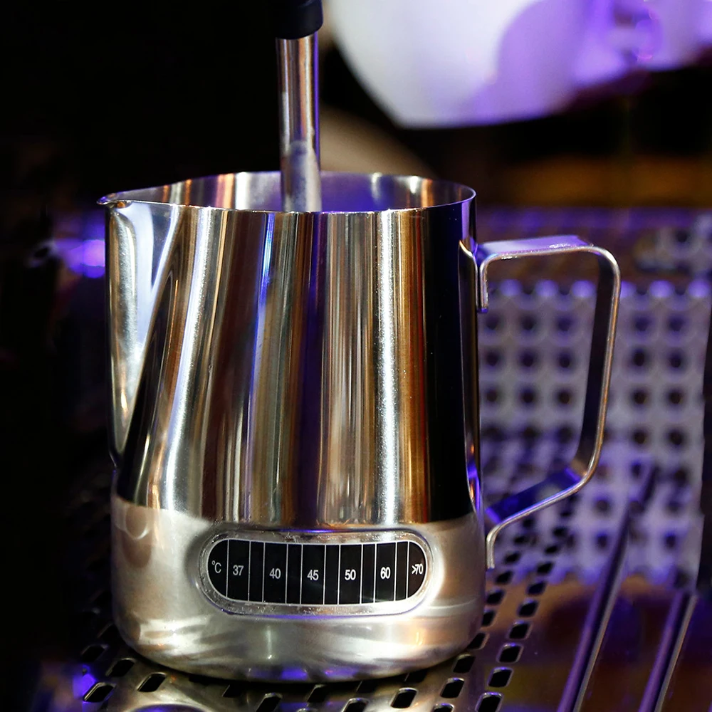 600ml Pull-up cup with tip tip and temperature Thickened 304 stainless steel kettle Coffee sparkler milk cup Kitchen accessories (5)