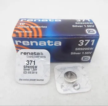 

100Pcs/Lot RETAIL New Renata LONG LASTING 371 SR920SW LR69 LR920 AG6 Watch Battery Button Coin Cell Swiss Made 100% Original