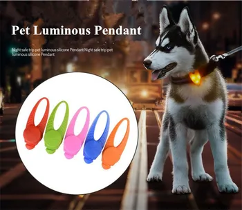 

N11 Fashion New Pet silicone LED Lamp Dog Glowing pendant Night Safety silicone light Pendants for dog harness Collar Cheap