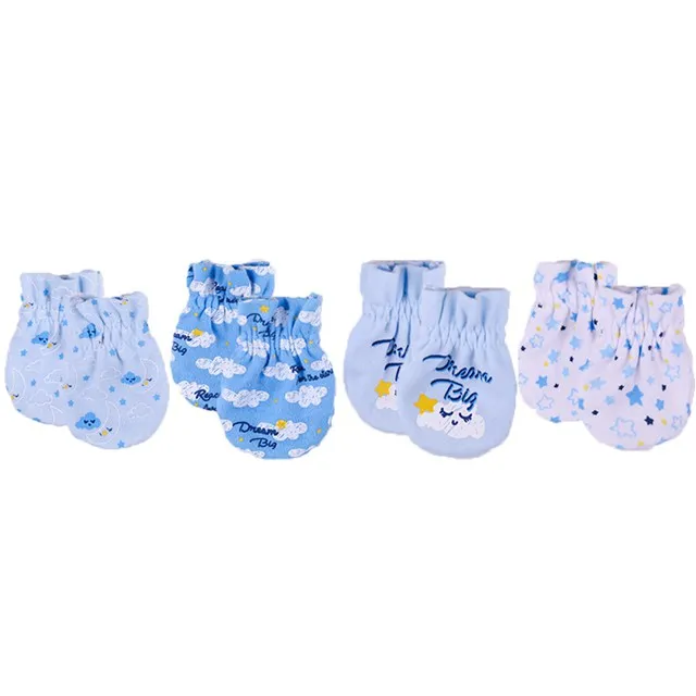 Варежки-царапки для маленьких мальчиков и девочек, зимние хлопковые перчатки для детей от 0 до 6 месяцев - Цвет: GM4019