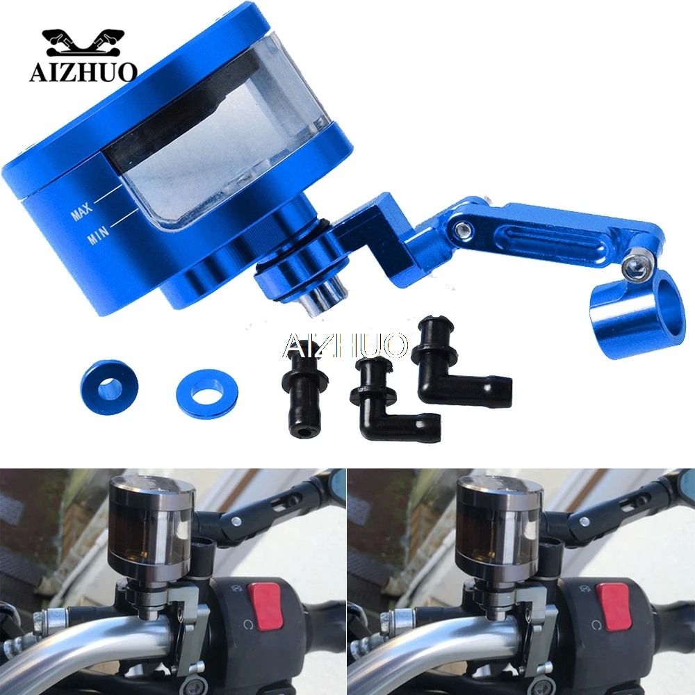 

CNC Motorcycle Brake Fluid Oil Reservoir Cup Tank+Support Bracket For BMW S1000R HONDA CBR250R CB600F hoRnet CB400 599 CBR600