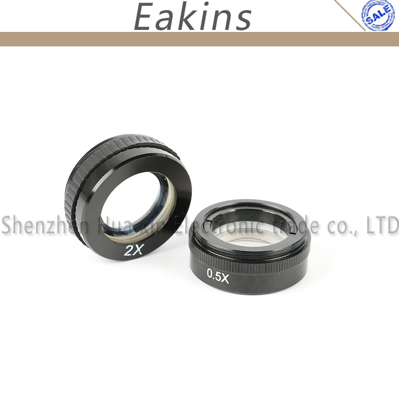 

Microscope Accessories 0.5X 2X Industry Microscope Camera Objective lens for 10A C-MOUNT Lens Barlow Auxiliary Glass Lens