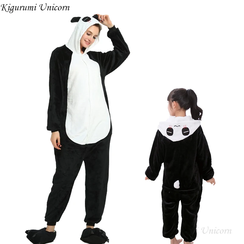 Kigurumi Unicorn Pajamas For Girls Boys Adults Animal leopard Pajamas Sets Sleepwear Winter Stitch Women Onesie Pyjamas Kids