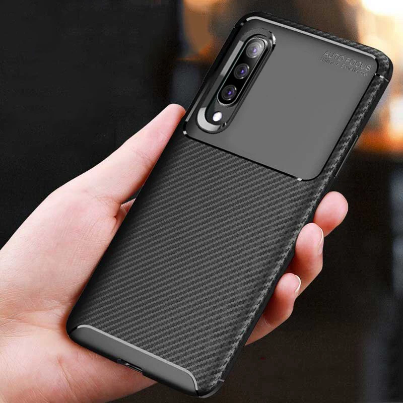 

Keajor soft case for Samsung galaxy a50 case Luxury Shockproof Silicon Carbon Fiber phone Bumper cover on for Samsung a70 a30