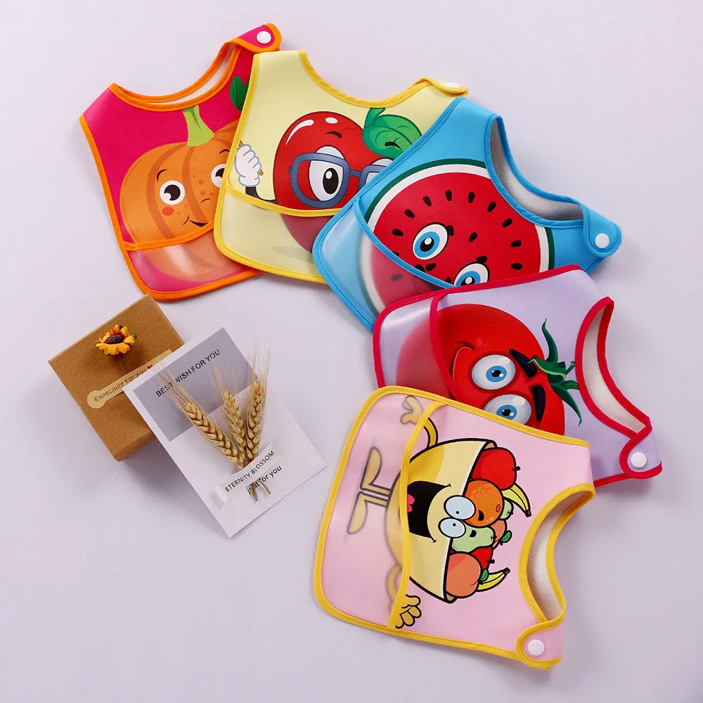 

Baby Kids Saliva Bibs Toddler Boys And Girls Cartoon Fruits Print Pinafore baby girl clothes bebek ban bavaglini dana burp cloth
