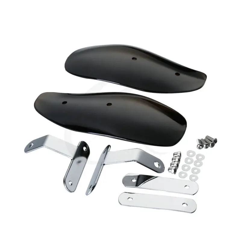 Motorcycle Clear Hand Guards Protector Cold Wind Deflector Mirror Mount Custom