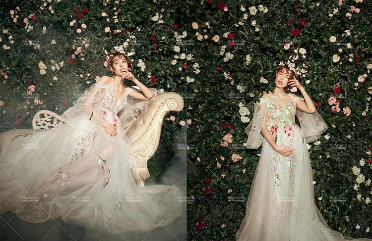 Maternity Dresses Maternity Dresses Photo Shoot Wedding Dress Maternity Clothes For Pregnant Women Photography Props H196   