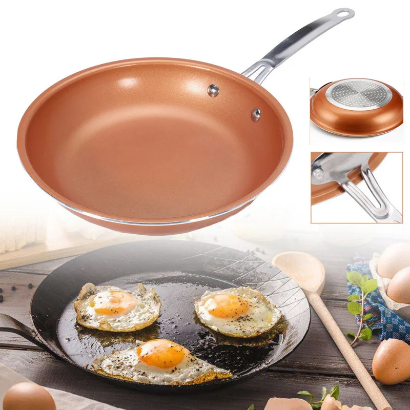 

Non-stick Copper Frying Pan with Ceramic Coating and Induction cooking,Oven & Dishwasher safe