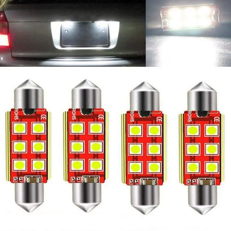 

Super Bright Canbus Error Free 6-Smd 3030 Chipset 41Mm 211-2 212-2 569 578 Xenon White Led Bulbs For Map Dome License Plate Li
