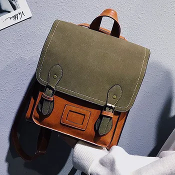

Simple College Style Retro Backpack Wild Multi-Use British Leather Backpack