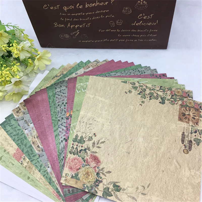 24 листа бумажные подкладки для скрапбукинга оригами карточки рукоделия|crafts diy|craft