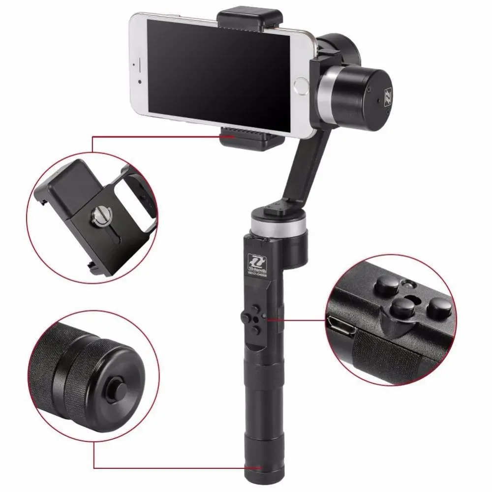 Zhiyun Z1-Smooth-R разделить версия 3 оси Многофункциональный Смартфон Телефон Gimbal Stablizer для iPhone 8 8 плюс под 7 дюймов