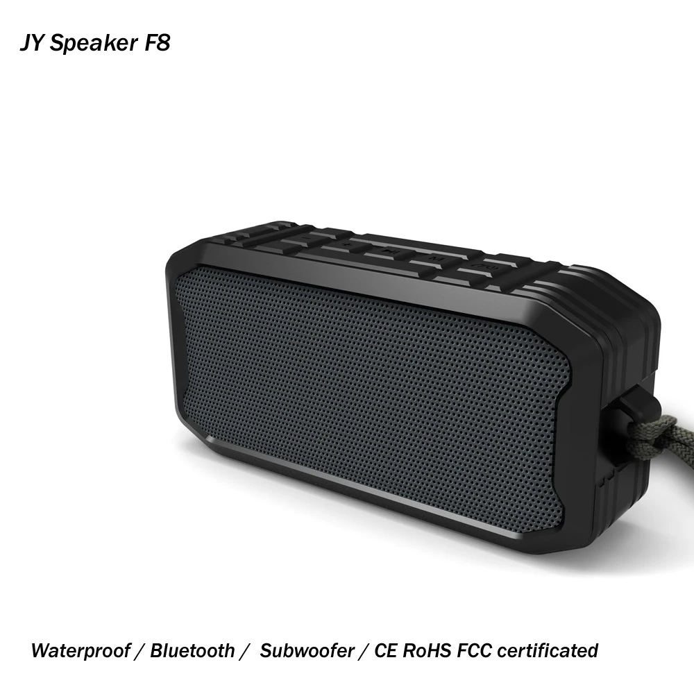 JY F8 Bluetooth сабвуфер динамик IPX7 водонепроницаемый портативный супер бас