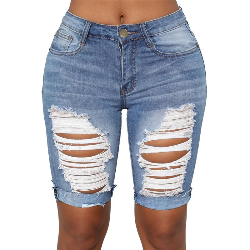 jean long shorts