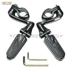 Черный 32 мм 1,25 "двигателя мотоцикла гвардии ног Peg ног Mount Kit чехол для Harley Honda Kawasaki Yamaha suzuki